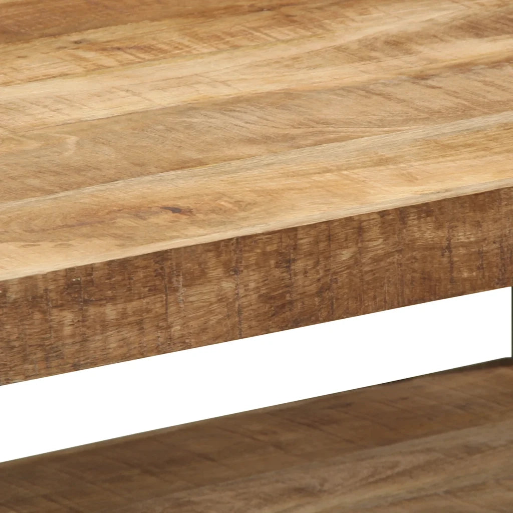 Tavolino da Salotto 90x50x38 cm Legno Massello di Mango Grezzo 4102715