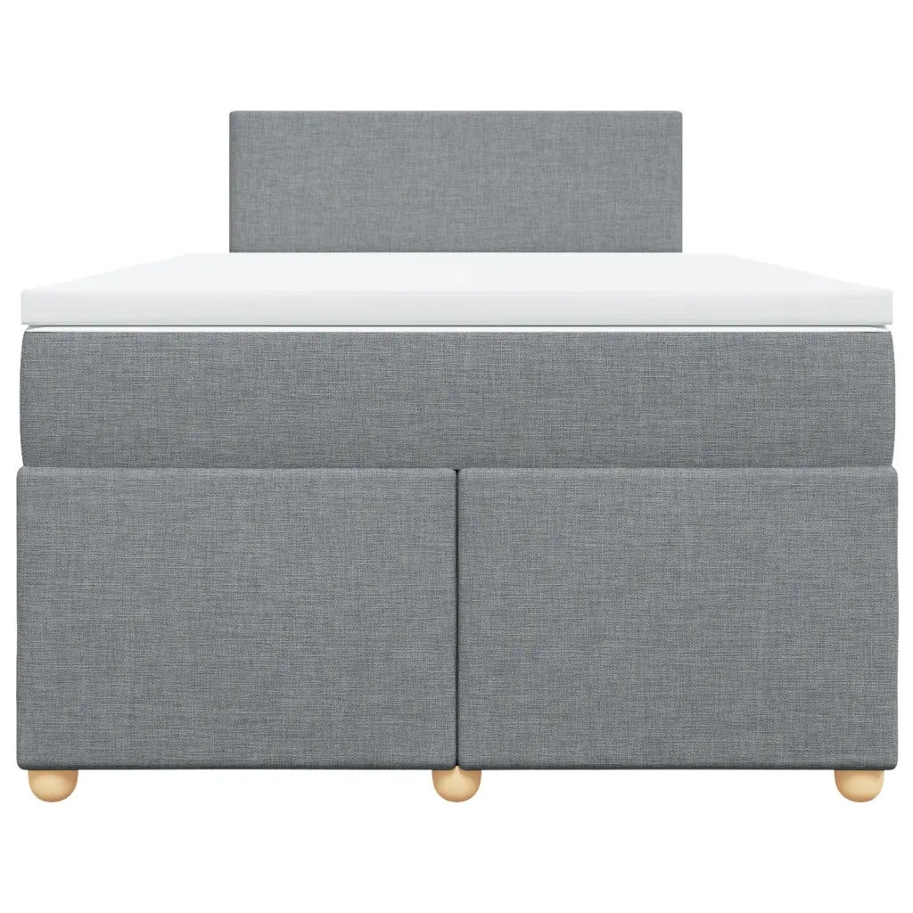Giroletto a Molle con Materasso Grigio Chiaro 120x200cm Tessuto