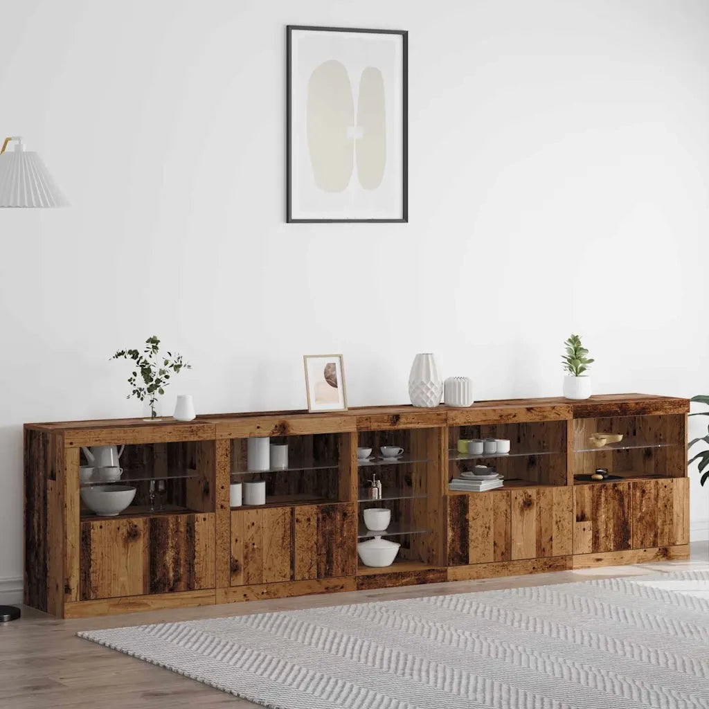 Madia LED Legno vecchio 283 x 37 x 67 cm Legno multistrato 3333114