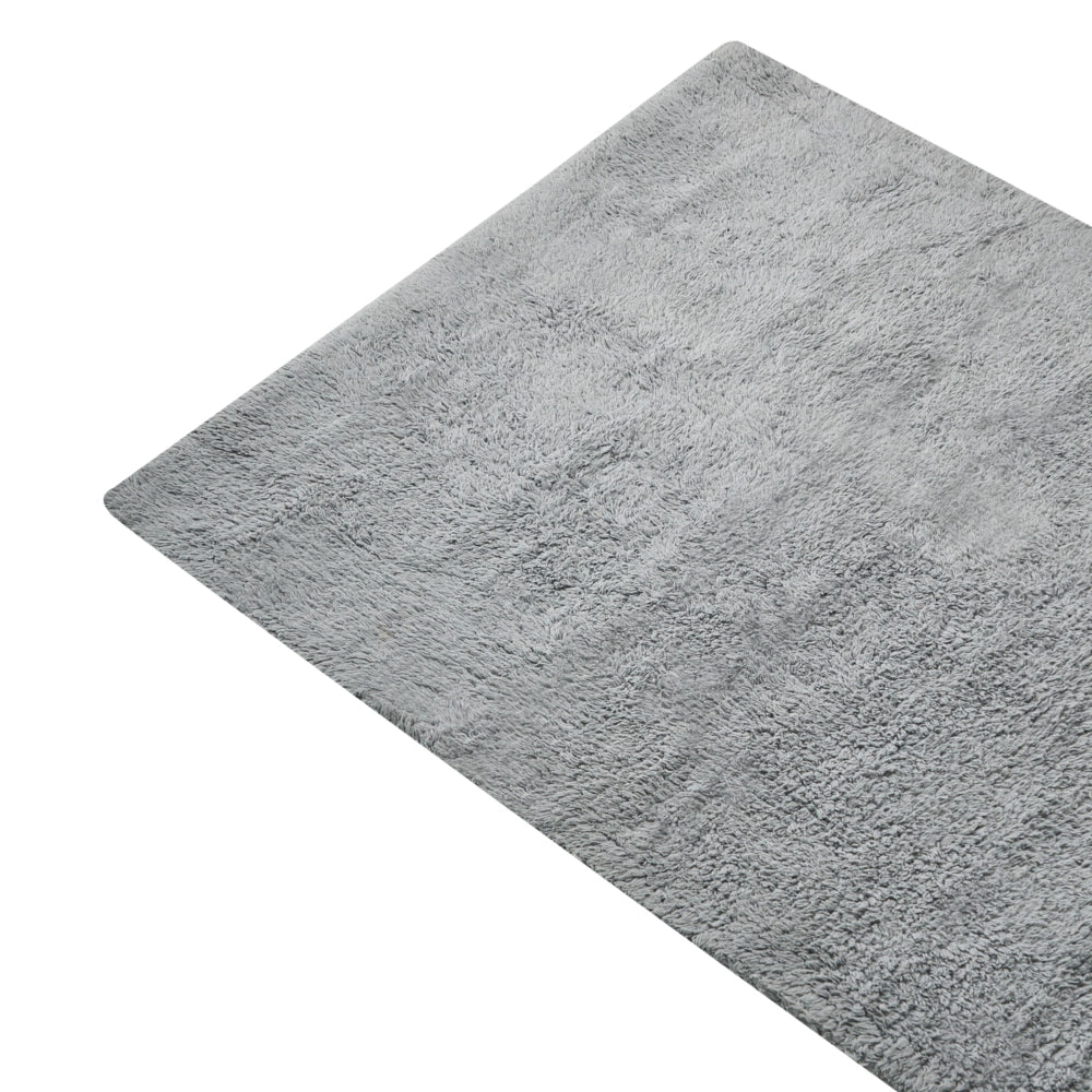 Tappeto da bagno in cotone rettangolare grigio 60 x 90 Accessori da bagno Design moderno