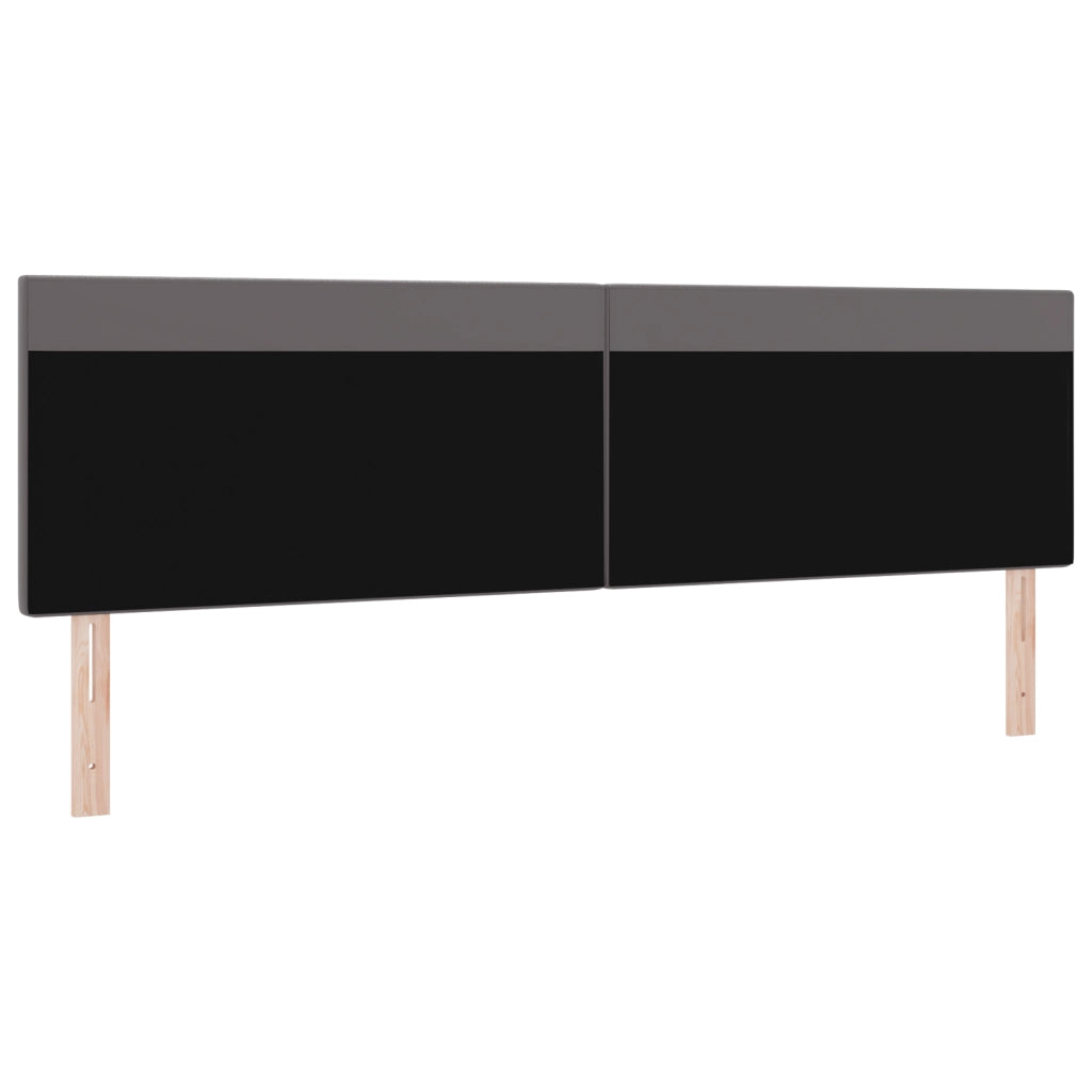 Testiera  Design Semplice Grigia 200 cm in Pelle Sintetica