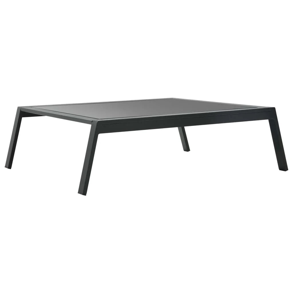 Set di mobili da giardino per esterni 4 pezzi con cuscini alluminio grigio scuro 02_0016078