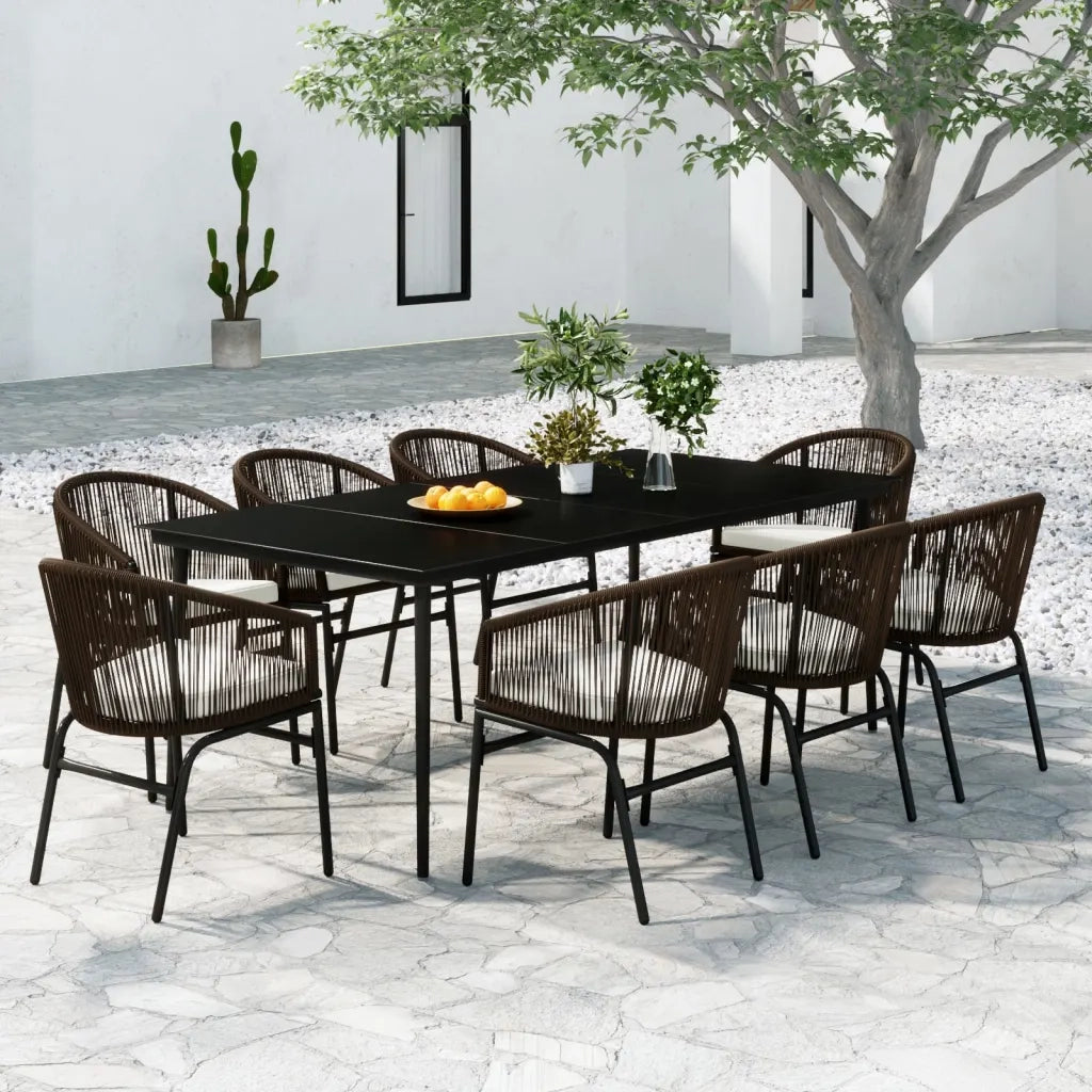 Set da Pranzo da Giardino 9 pz Marrone 3099250