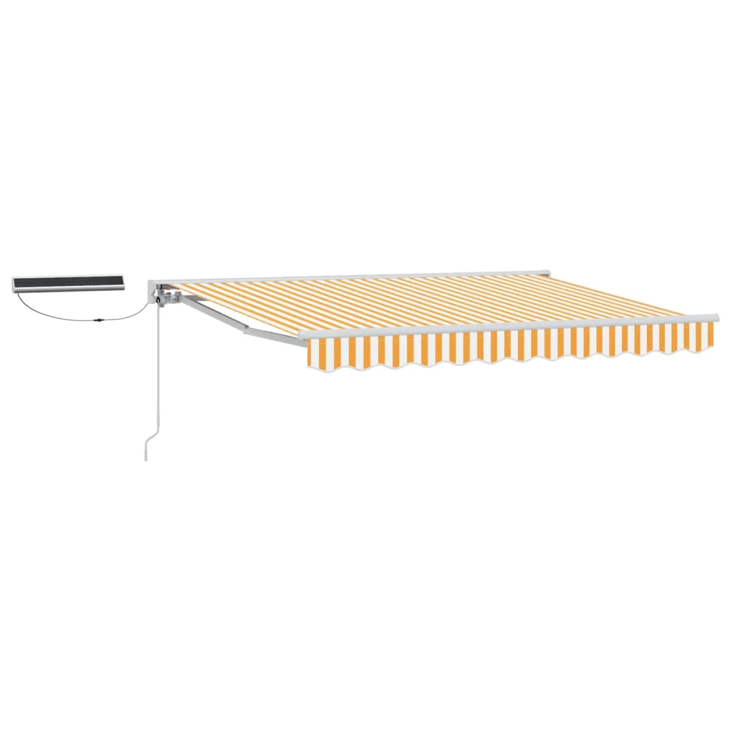 Tettuccio Elettrico Retrattile Giallo e Bianco 3,5 x 2 m 3421733