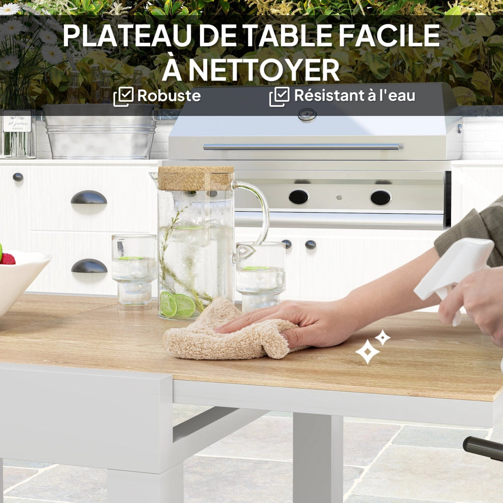 Tavolo da pranzo allungabile per giardino ¨C Minimal ¨C 60x80x75 cm, alluminio