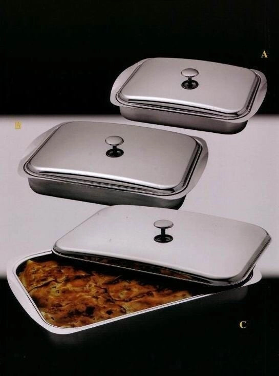 Rostiera Lasagniera Catering bavaria in acciaio inox con coperchio 40 cm