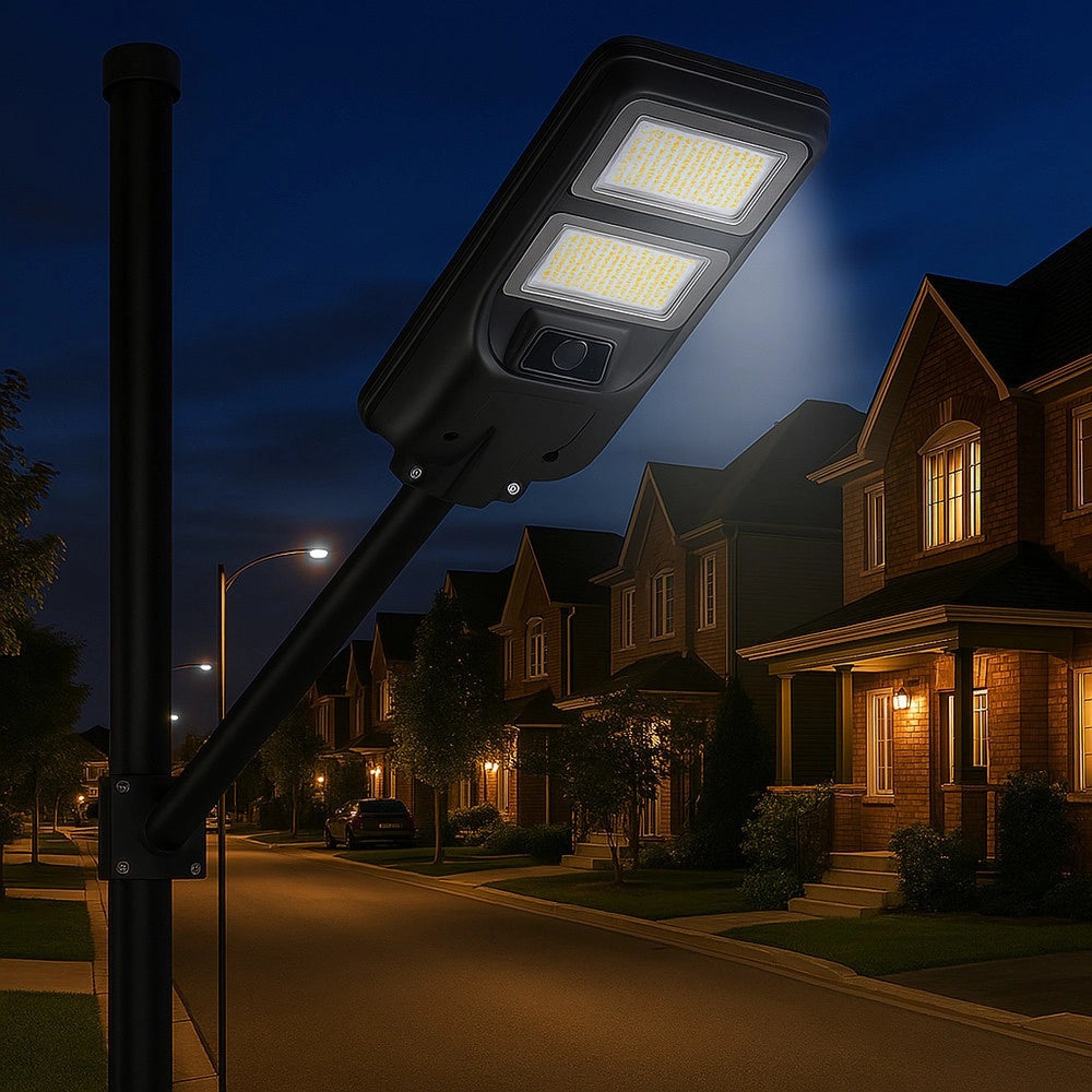 Trade Shop - Lampione Faro Led Solare 100w 160w 220w 300w Con Sensore Crepuscolare Prossimità Es-p-f -