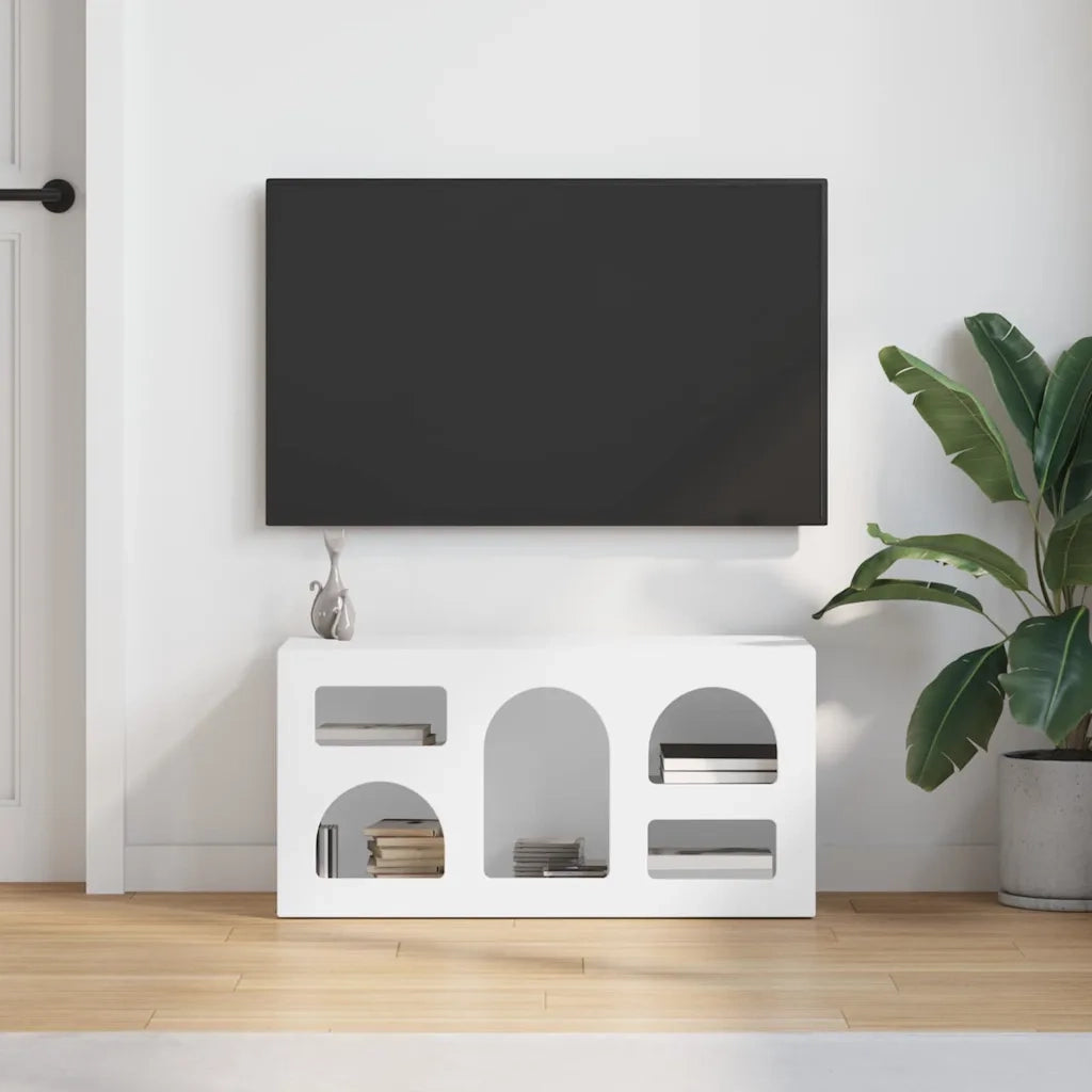 Mobile TV | Armadietto TV | Mobile Porta TV Bianco 80 x 35 x 40 cm Legno multistrato