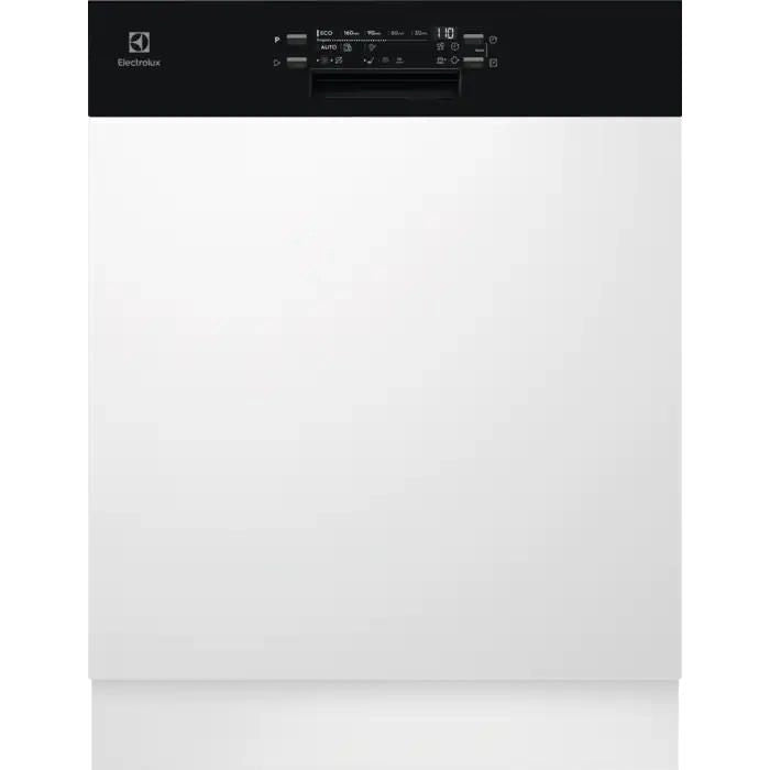 Electrolux EEA47201IK Lavastoviglie da Incasso a Scomparsa parziale 13 coperti Classe energetica E 8 programmi Motore Inverter Tecnologia AirDry 60 cm Frontalino Nero