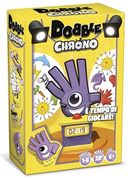Asmodee - Dobble Chrono, Gioco da Tavolo per Tutta la Famiglia, 1-8 Giocatori, 6+ Anni, Edizione in Italiano, 8237