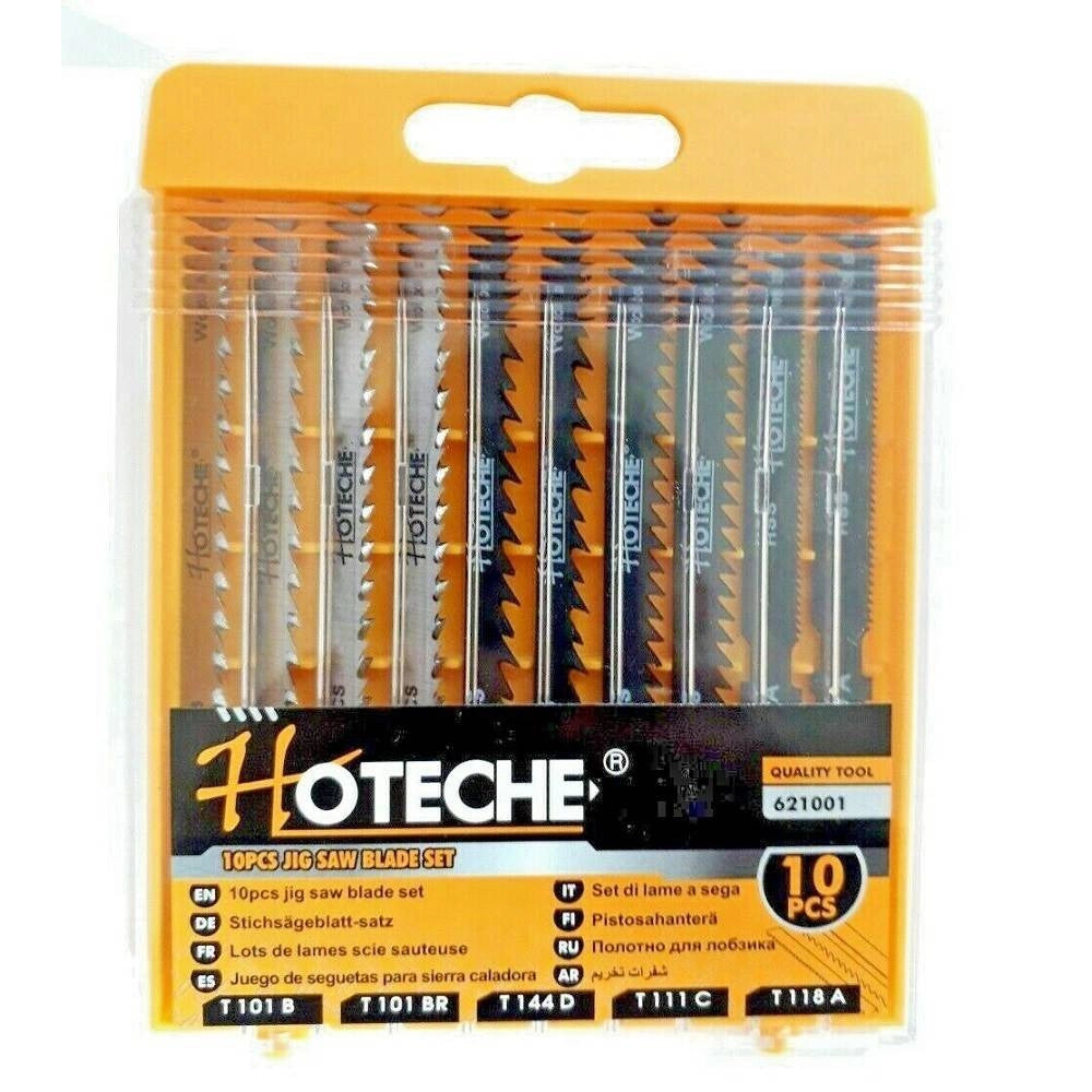 Trade Shop - Set 10 Lame Per Seghetto Alternativo Legno Metallo Hcs Pvc 75 100mm Art.621001 -
