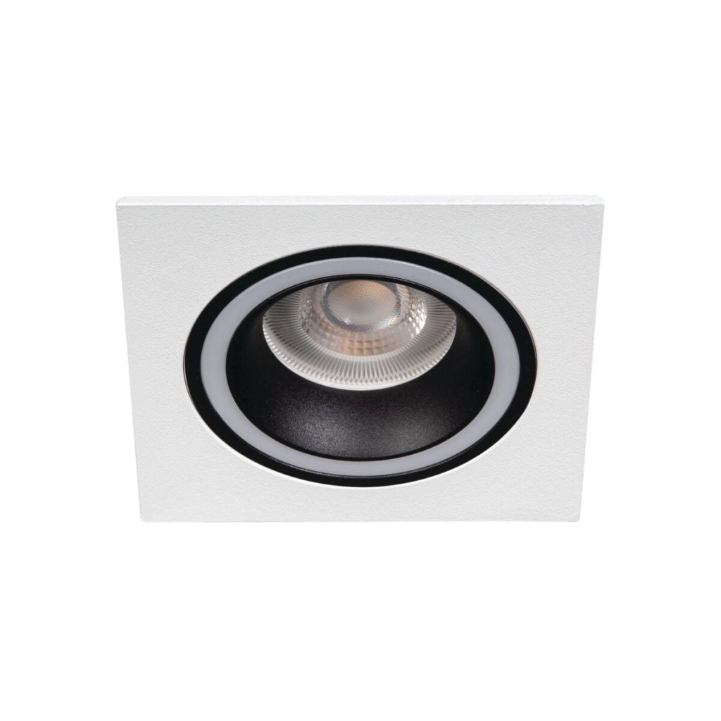 Faretto incasso quadrato bianco/nero Kanlux Feline GU10