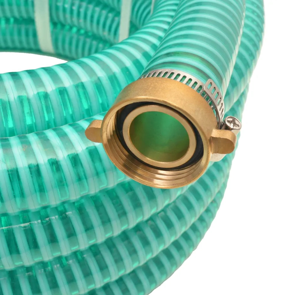 Tubo di Aspirazione con Connettori in Ottone 7 m 25 mm Verde CFW6365727