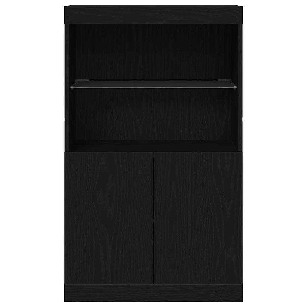 Credenza-Buffet-Armadio da cucina Nero 60 x 37 x 100 cm Legno multistrato