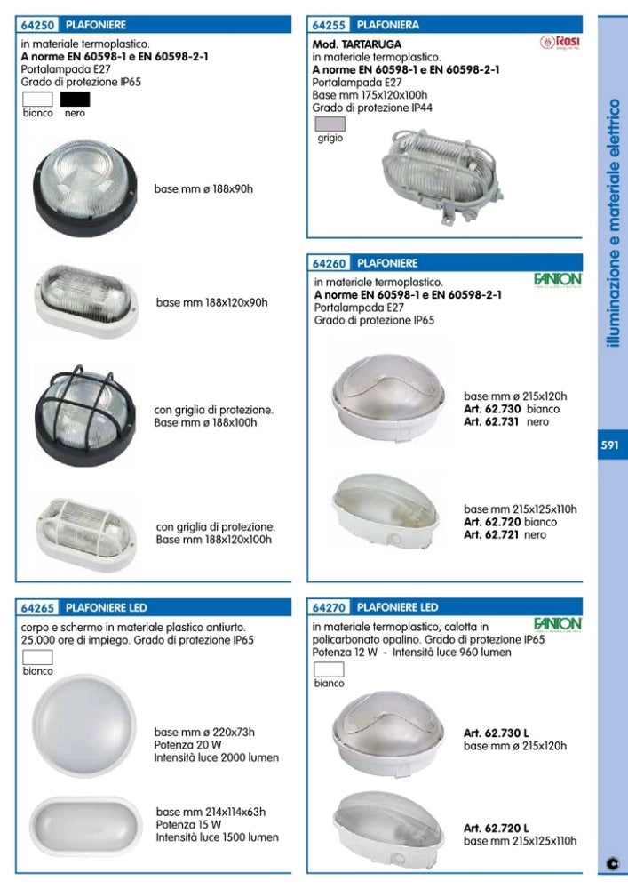 1pz plafoniera ovale bianca led 1500 lumen 15w cod:ferx.94521