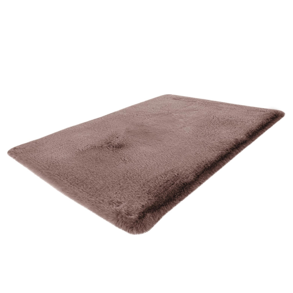 Tappeto da bagno Rabbit Rosa in soffice pelliccia sintetica