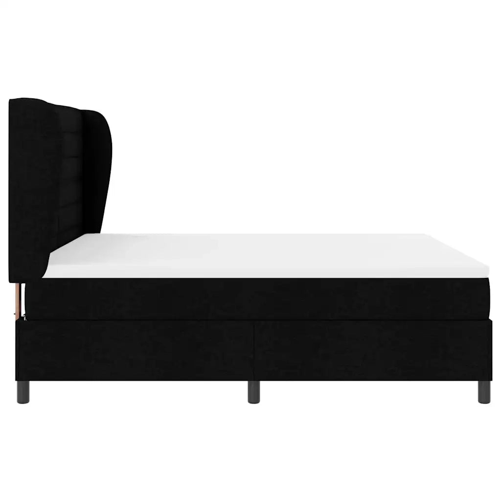 Letto a molle con materasso Nero 180 x 200 cm Tessuto 3340517