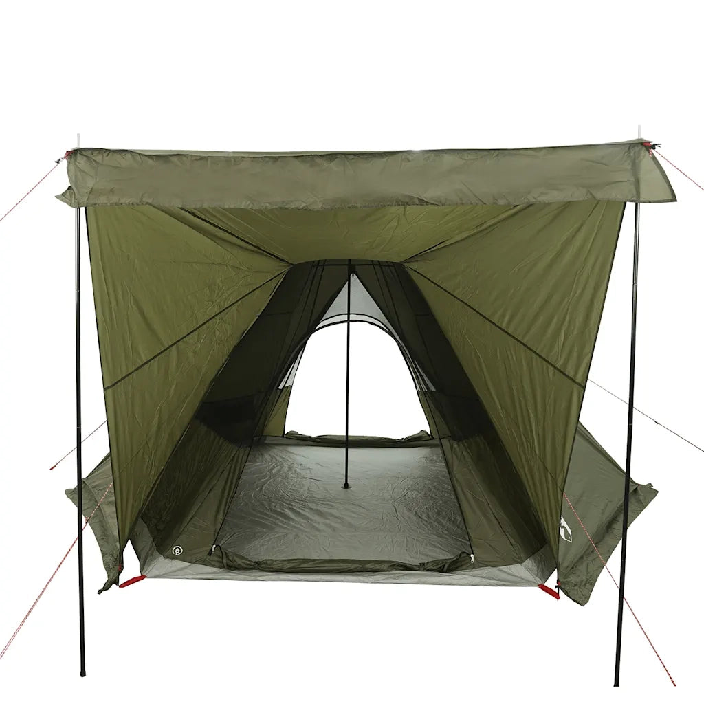 Tenda Familiare Tipi per 6 Persone-Tenda da campeggio Verde Oliva Impermeabile