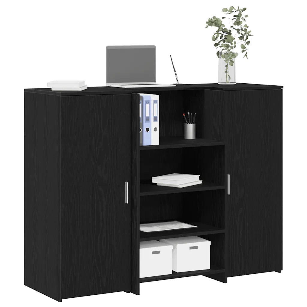 Banco Reception Rovere Nero 135x50x103,5 cm Legno Multistrato 3324188