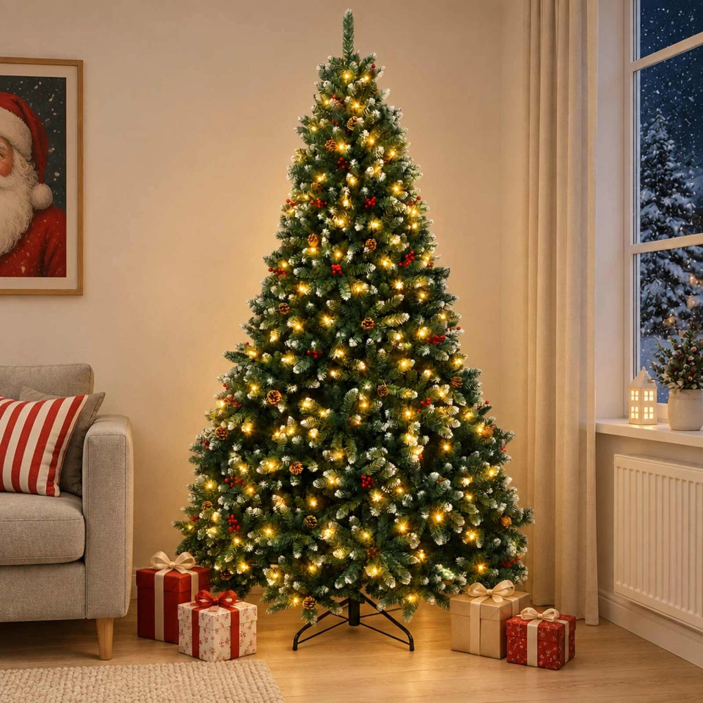 Albero di Natale Artificiale con Rami Pieghevoli 300 cm 600 LED 3467326