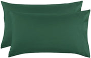 Set di 2 cuscini copri - Dimensioni 51*92cm - Copri cuscino in 100% poliestere con chiusura a sacchetto - Resistente alle pieghe, incolore, resistente alle macchie copri cuscino - Verde scuro - 20*36in(51*92cm)