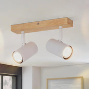ZMH Faretto da soffitto 2 Fiamme GU10 Moderno Lampada da Soffitto Orientabile 330° Bianco per Soggiorno Senza Lampadine