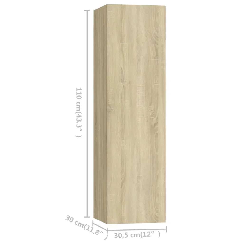 Set di Mobili Porta TV 4 pz-Credenza per TV Rovere Sonoma in Legno Multistrato 356597