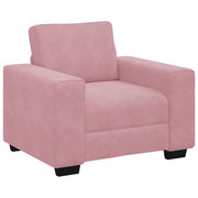 Divano | Divano da soggiorno | Sofa Sedia Rosa 100x77x82 cm Velluto