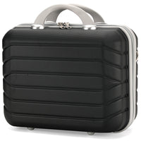 Set 4 Valigie Rigide Trolley e Beauty Case Easy Roll 4 Ruote in ABS Nero