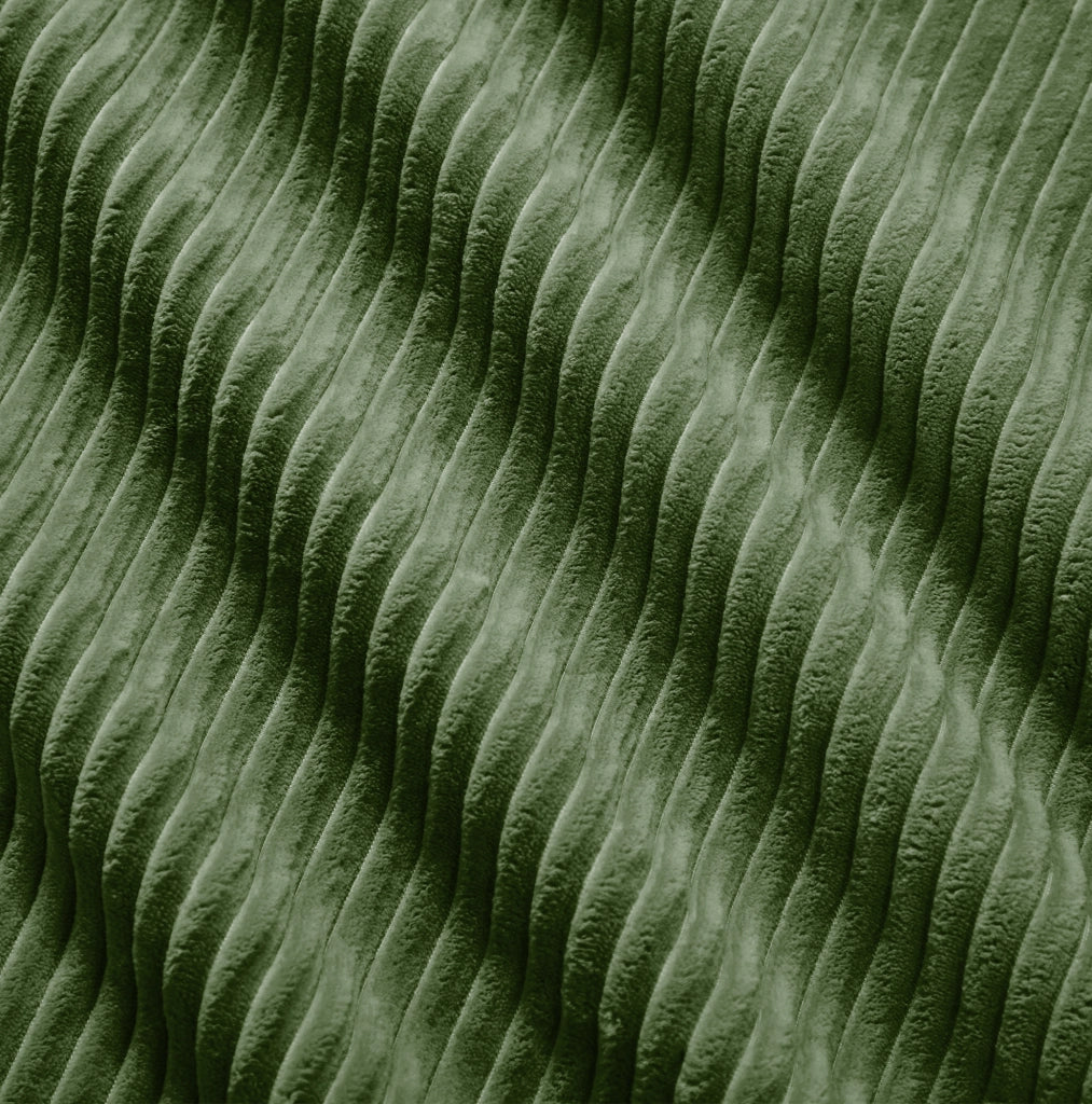 Divano modulare angolare in corduroy verde