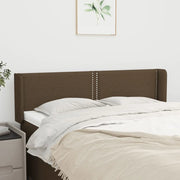 Testiera ad Orecchio Marrone Scuro 147x16x78/88 cm in Tessuto 3118629