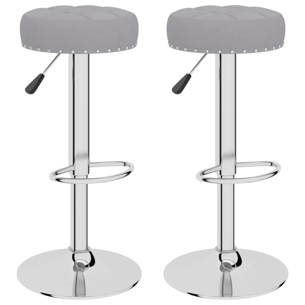 Sgabelli da Bar 2 pz Grigi in Tessuto cod mxl 57318