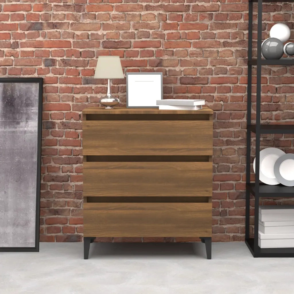 Credenza Rovere Marrone 60x35x69 cm in Legno Multistrato cod mxl 12906