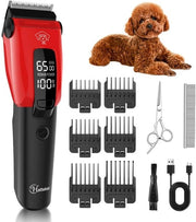 Trimmer elettrico per animali con 7500 tpm - Trimmer senza fili, professionale per cani e gatti con luce di aiuto