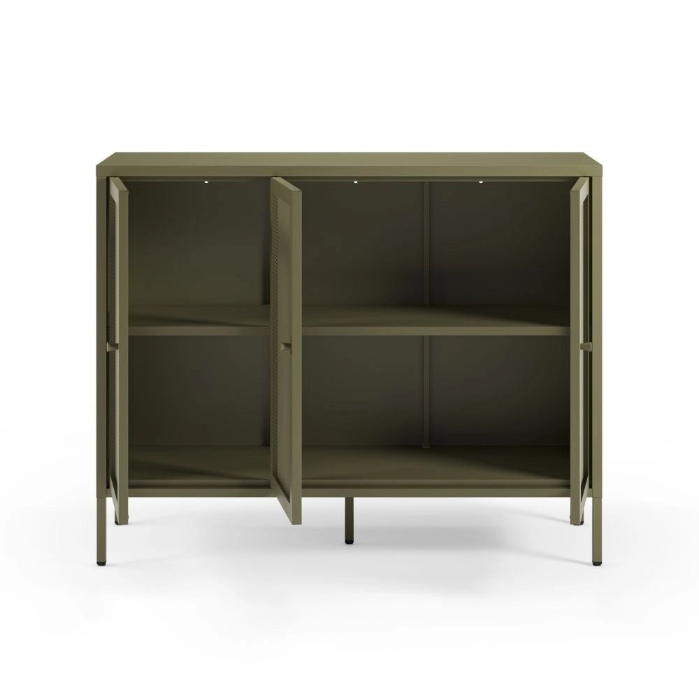 Credenza Fayna in metallo con 3 ante 121x40x90H Design industriale