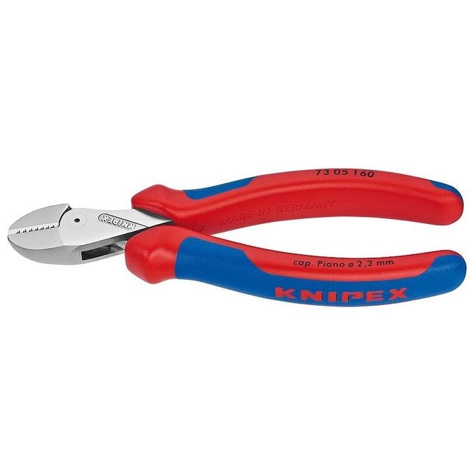 KNIPEX 73 05 160 X-Cut Tronchese Laterale Compatto con Impugnature Multicomponente 160 mm colore Cromato