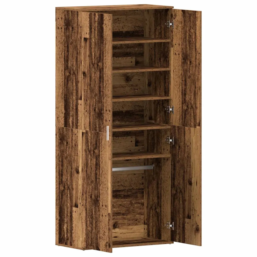 Mobile per scarpe con porta Legno vecchio 80 x 39 x 178 cm 3333873