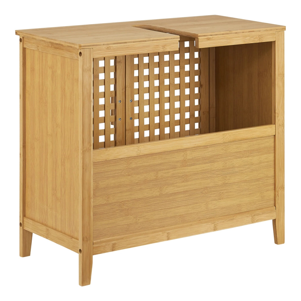 Mobile lavabo con 2 ante 60 x 67 x 30 cm in bambù 03_0007739