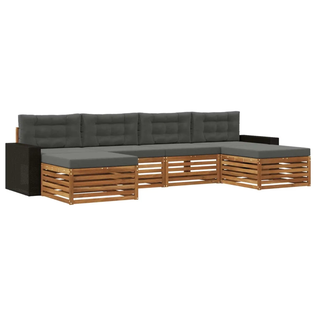 Set di divani da esterno 6 pz Legno di Acacia Massello 3383695