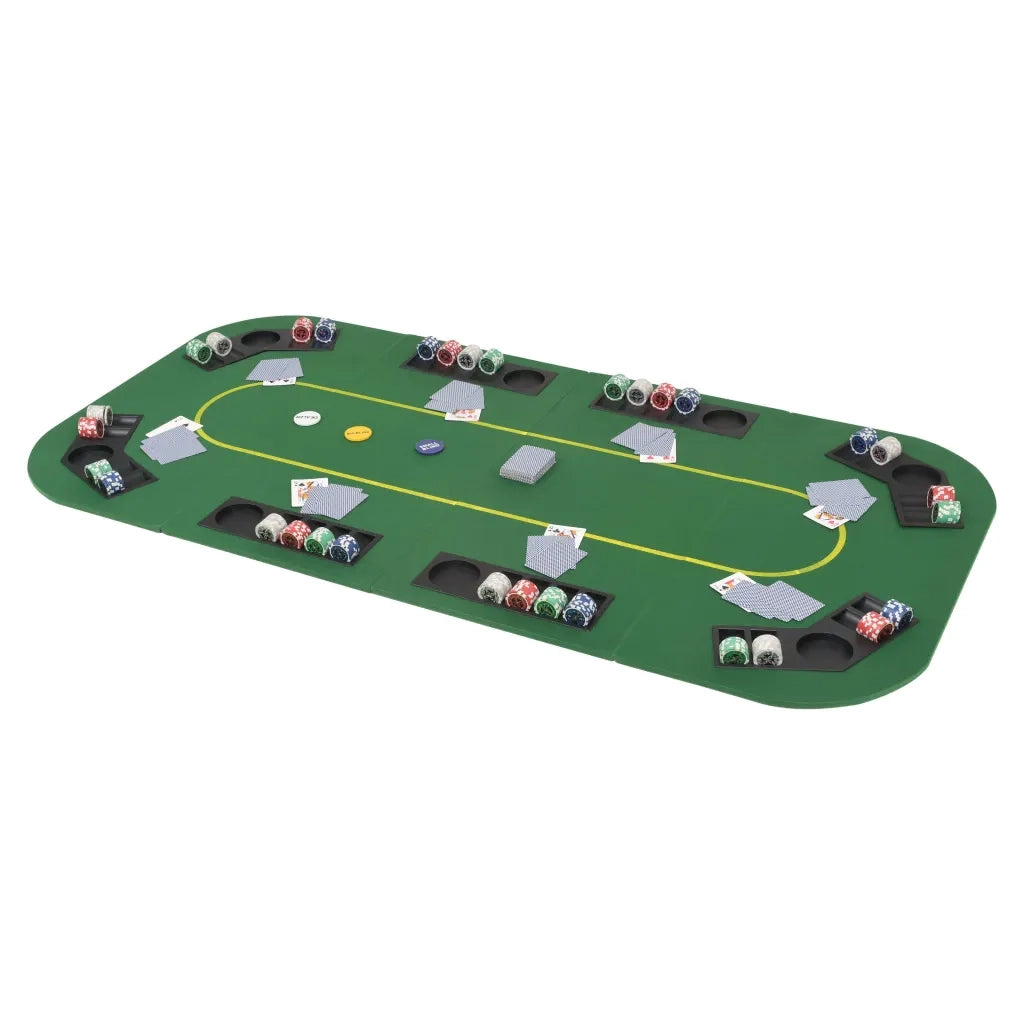 Tavolo da Poker Pieghevole in 4 8 Giocatori Rettangolare Verdecod mxl 72989