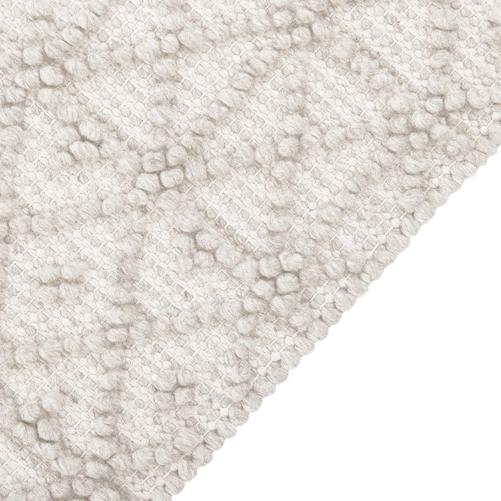 Tappeto in lana poliestere beige chiaro 200 x 300 cm Motivo geometrico Nappe Boho Moderno 