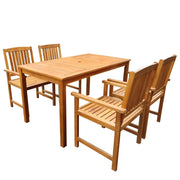 Set da Pranzo da Giardino 5 pz in Legno Massello di Acacia 42622