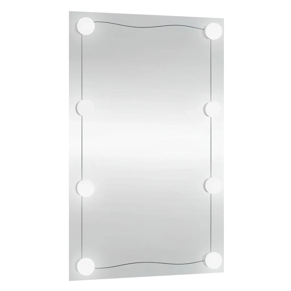 Specchio da Parete con Luci LED 40x60 cm Vetro Rettangolare 3189152