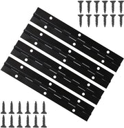 Pianocassettini 6 Pollici - Acciaio Inossidabile - 4 Pezzi - Inclusi 24 Viti - Fori Prebucati - Adatto per Porte e Finestre - Pianocassettino