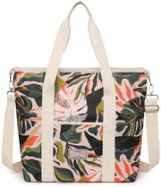 Borsa Isolante Portatile con Capacità Grande 15L/29L, Borsa a Lato con Cinturino Regolabile per Scuola Ufficio Pic-Nic (29L, Foglia Verde)