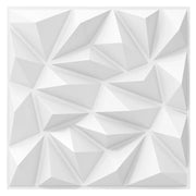 Set di 40 pannelli murali 3D autoadesivi 50 x 50 x 6 cm facili da installare atmosfera accogliente PVC bianco 20_0012606