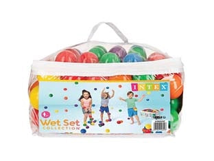 PALLINE COLORATE PZ.100  +2 ANNI  ø cm.6,5  peso kg.1,06 (49602)    INTEX