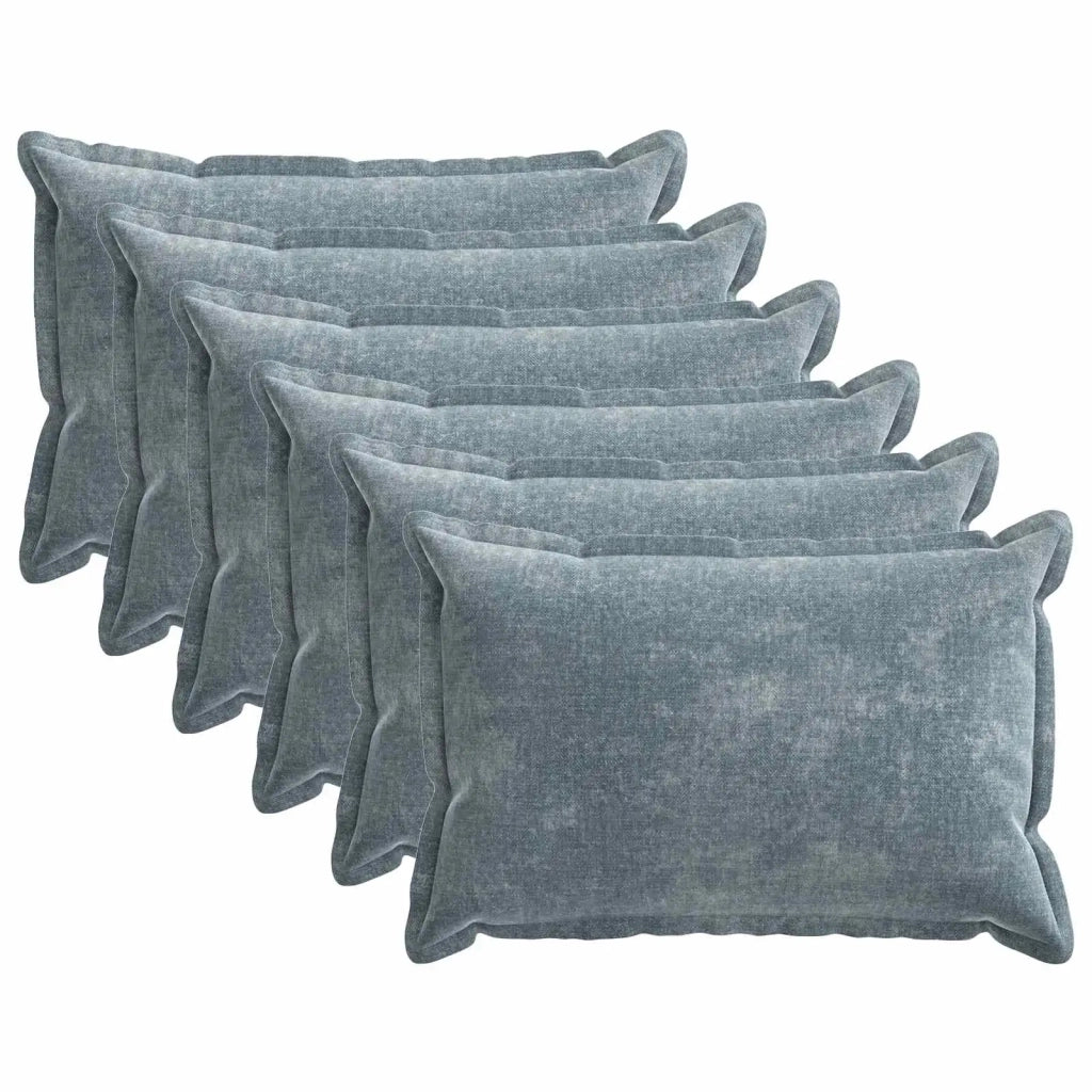 Federa 6 pcs HOUTEN Azzurro 50 x 80 cm Tessuto Chenille 920152