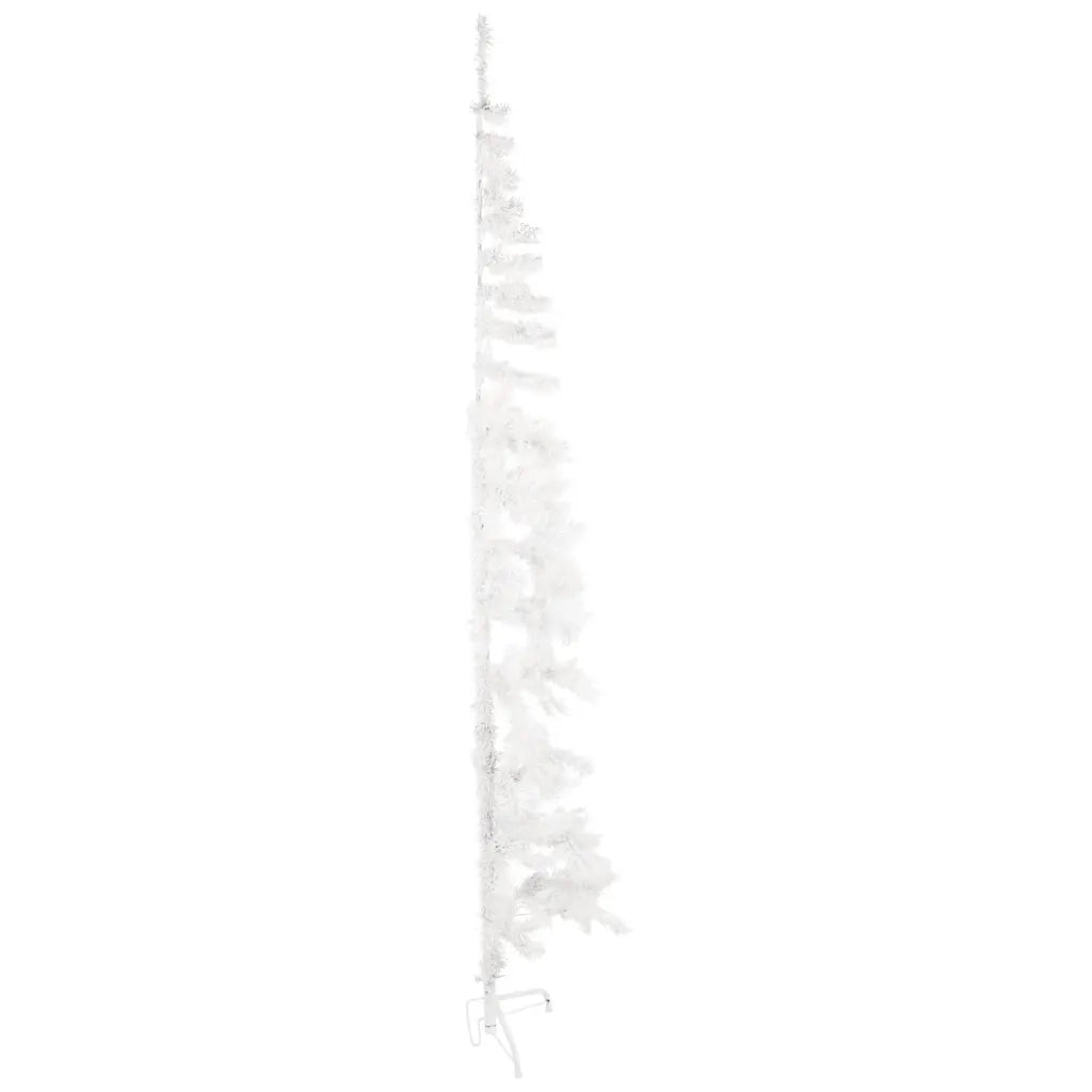 Albero Natale Artificiale Sottile a MetÃ  Supporto Bianco 210 cm