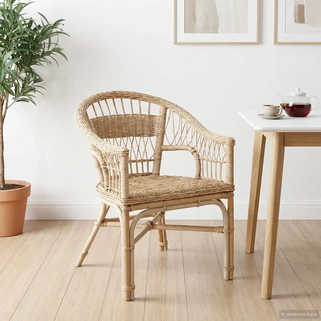 Sedia Impilabile Naturale 60 x 60 x 81 cm Rattan